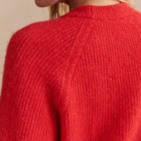 Sézane NWT Otto Jumper in Deep Red Size S - Picture 2 of 6
